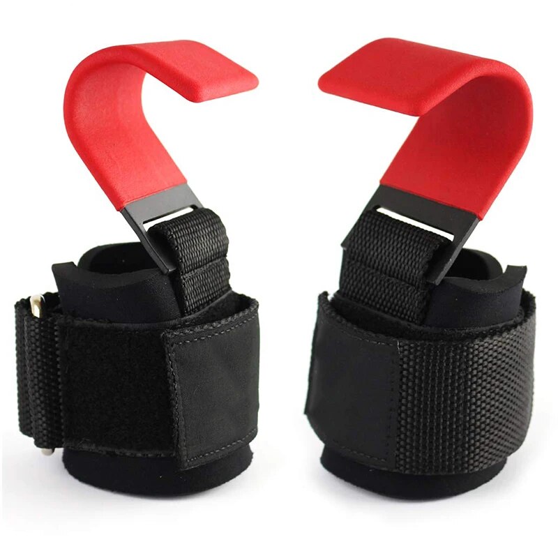 Weight Lifting Hook Grips With Wrist Wraps