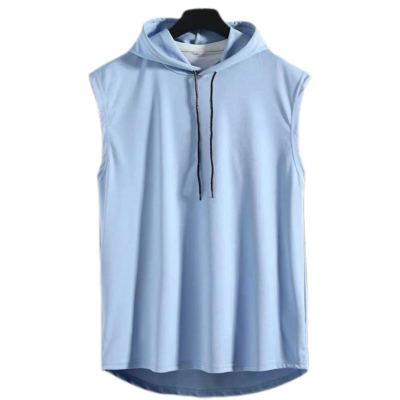 Mens Muscle Hoodie Vest Sleeveless