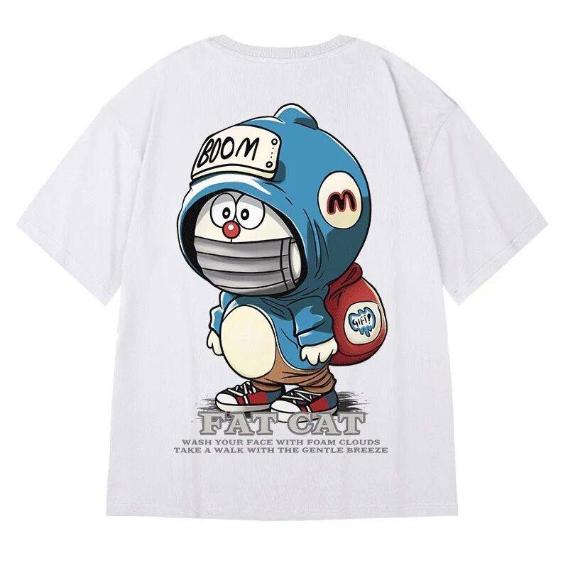 Doraemon Printing T-shirt Oversized Tops