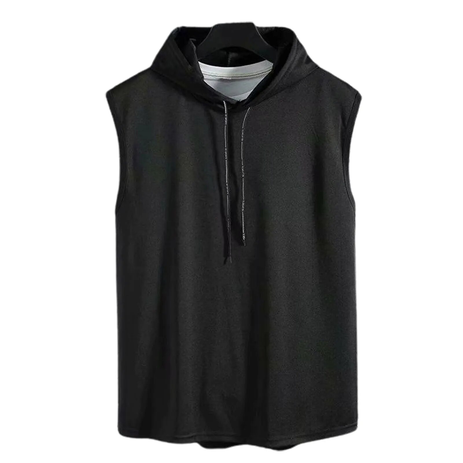 Mens Muscle Hoodie Vest Sleeveless