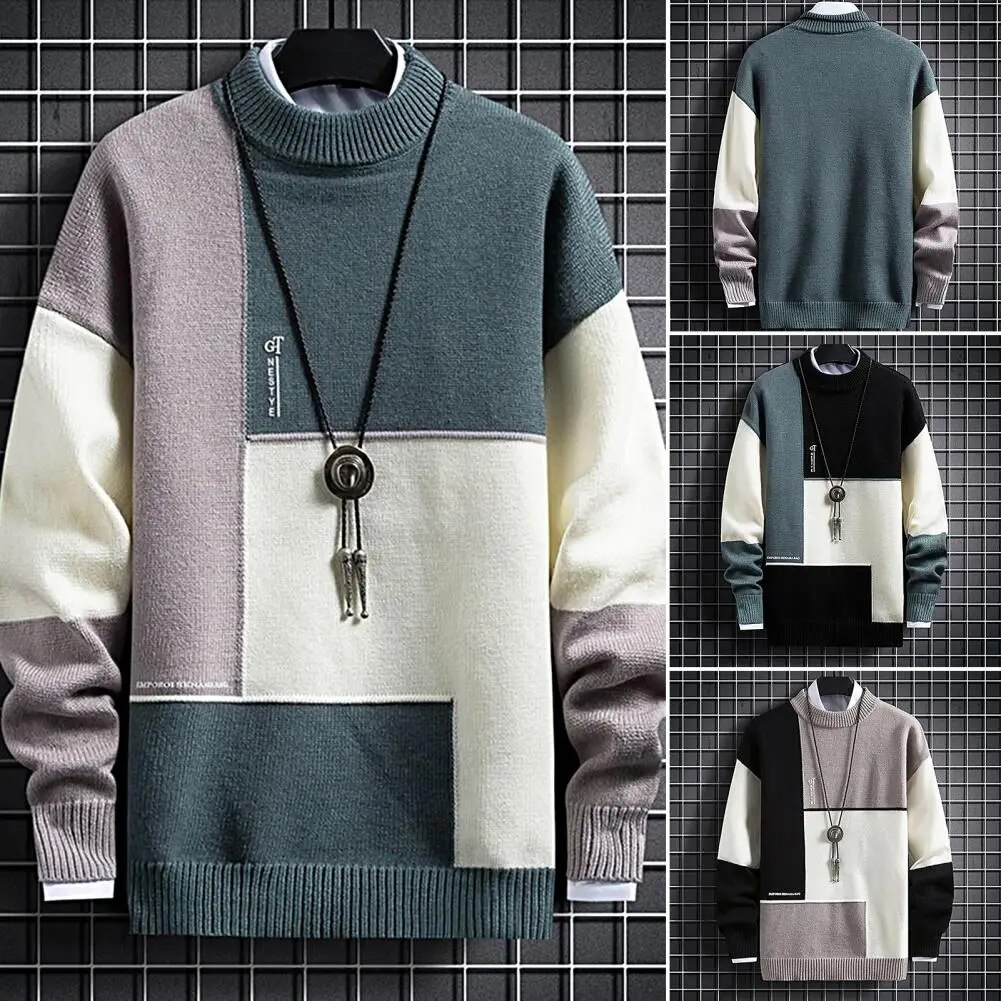 Spring Sweater Loose Thermal Thick Streetwear Men Winter Sweater