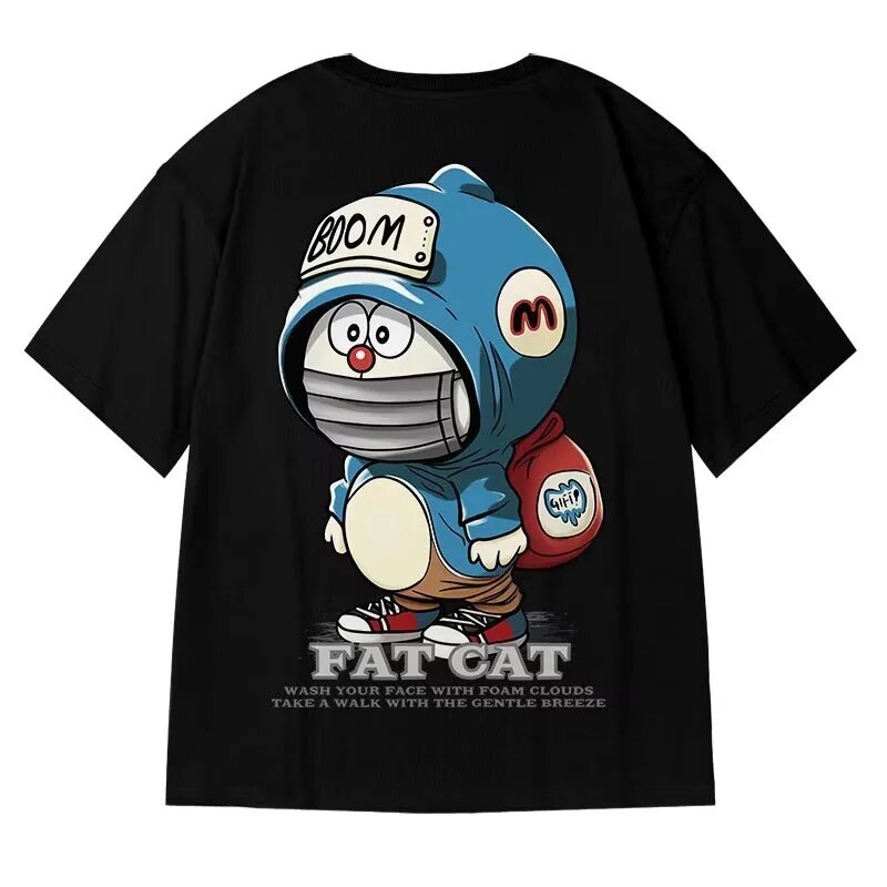 Doraemon Printing T-shirt Oversized Tops