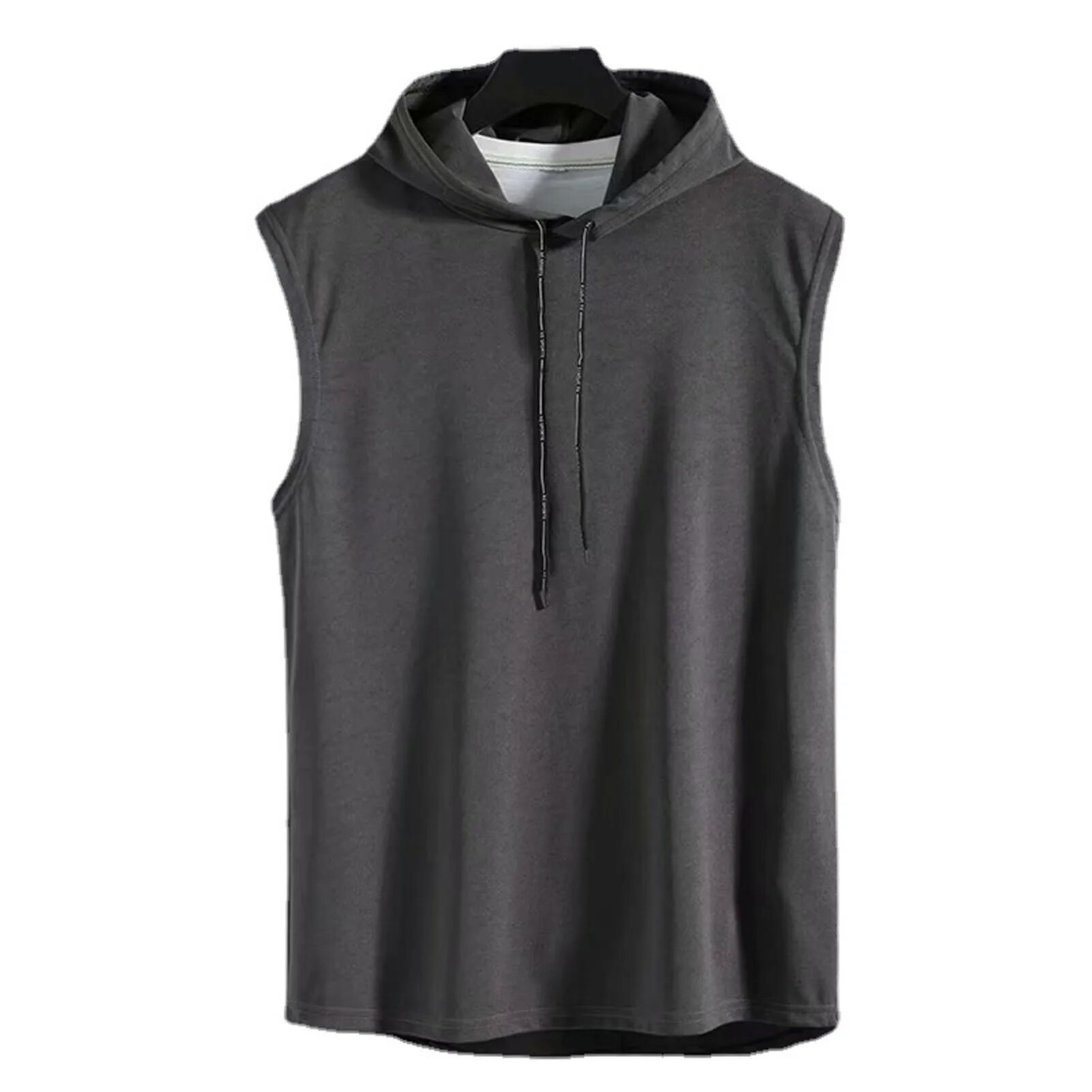 Mens Muscle Hoodie Vest Sleeveless