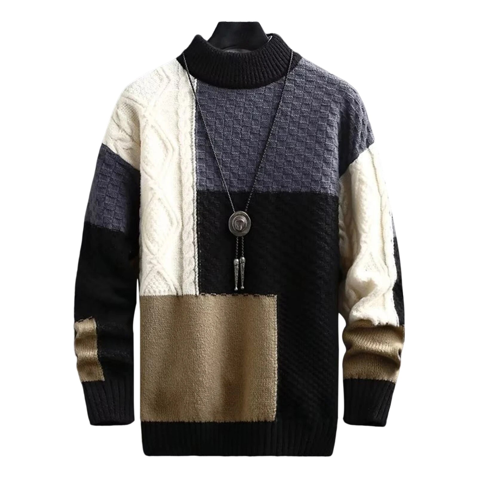 Spring Sweater Loose Thermal Thick Streetwear Men Winter Sweater